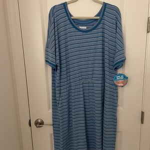 COLUMBIA WOMENS PFG SLACK WATER™ KNIT DRESS STORMY BLUE STRIPE Size - 2xl